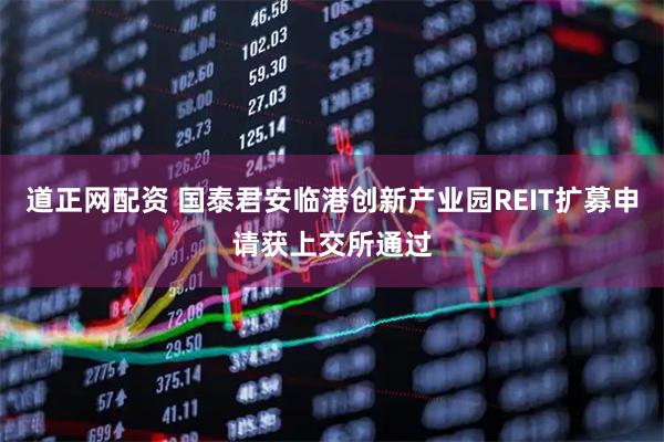 道正网配资 国泰君安临港创新产业园REIT扩募申请获上交所通过